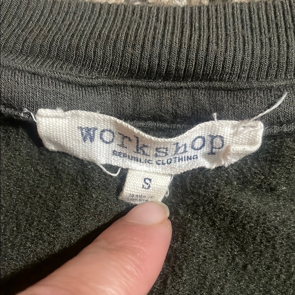 Workshop Republic Clothing Women's Olive Green Sweatshirt - Picture 6 of 6